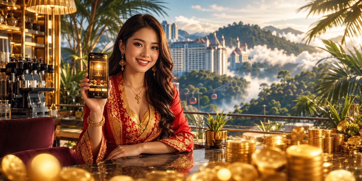 Suasana kasino Genting Highlands dengan paparan bonus rebat dan pengalaman hiburan Malaysia
